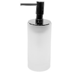 Gedy TI81-02 Soap Dispenser, Free Standing, White Glass